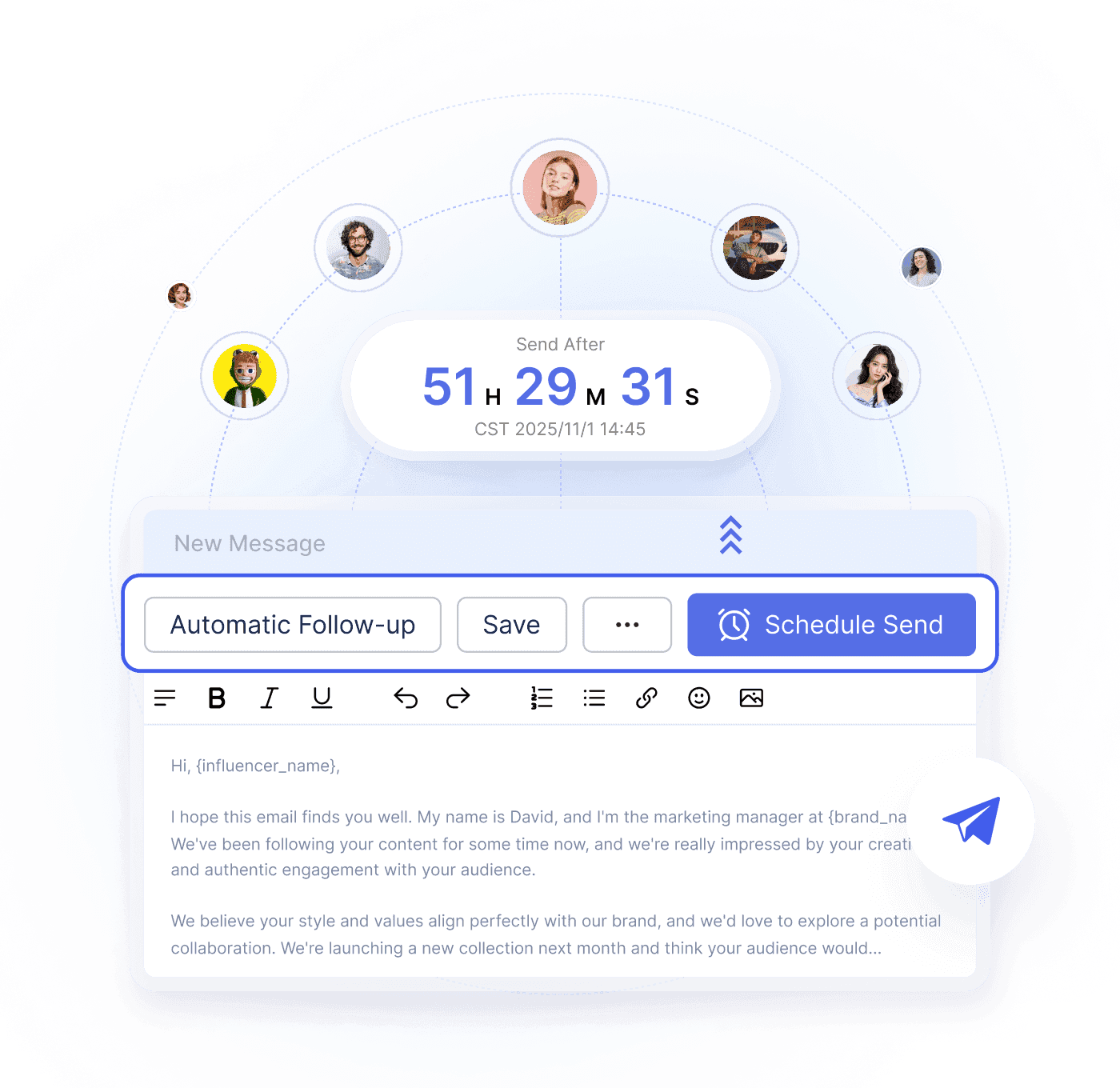 Advanced outreach management dashboard