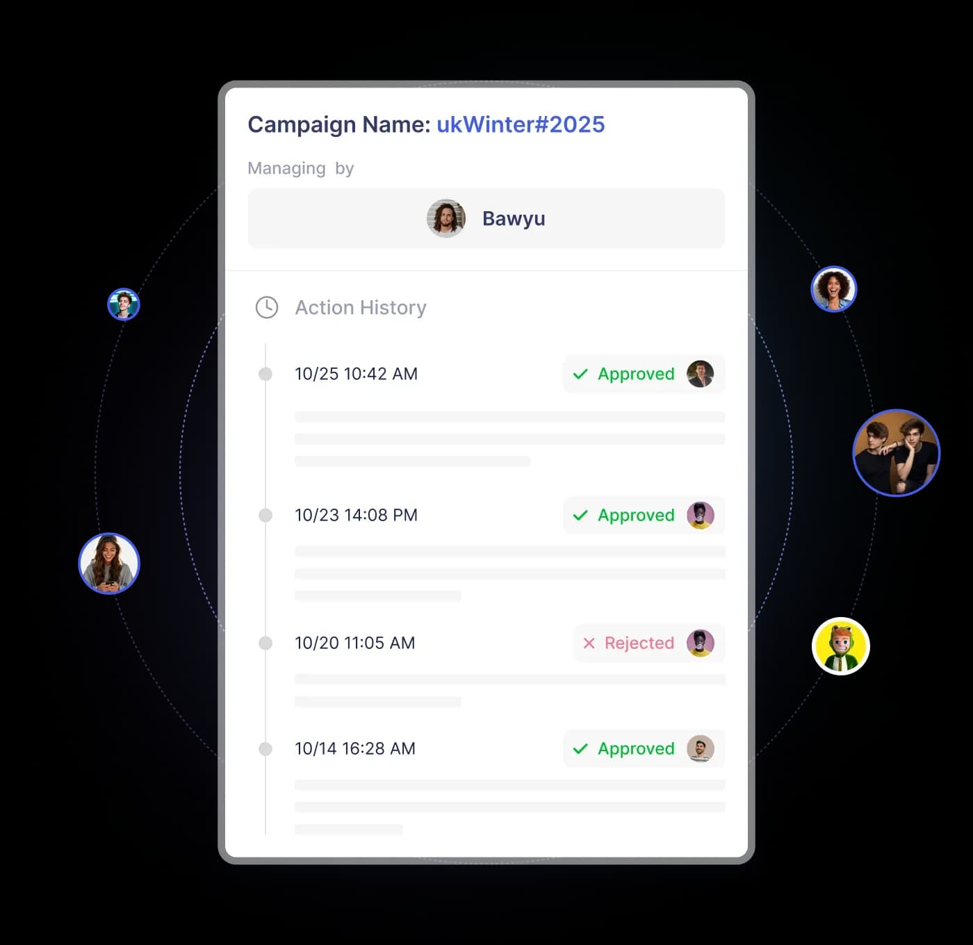 Accountability tracker interface